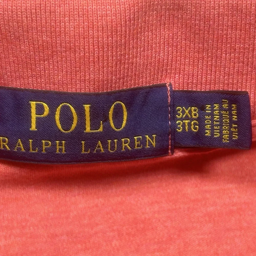 Ralph Lauren Polo Shirt Mens 3XB Pink Heather Flesh Pony‎ Classic Short Sleeve